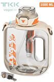 TKK 1600 ML Çift Kullanım Pipetli/Rahat içim Bpa İçermeyen Askılı Tritan Su Matarası FFTKK1022-1600