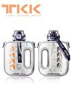 TKK 1600 ML Çift Kullanım Pipetli/Rahat içim Bpa İçermeyen Askılı Tritan Su Matarası FFTKK1022-1600