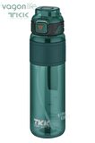 TKK 1000 ML Çift Kullanım Pipetli/Rahat içim Bpa İçermeyen Taşıma Askılı Tritan Su Matarası FFTKK1020-1000