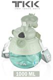 TKK VVA1000 ML Çift Kullanım Pipetli/Rahat içim Bpa İçermeyen Taşıma Ve Boyun Askılı Tritan Su Matarası FFTKK1003-1000ML