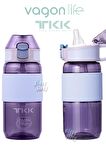 TKK 500 ML Kalın Isırılamaz Pipetli Bpa İçermeyen Taşıma Kulplu Tritan Su Matarası FFTKK1003-500ML