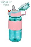 TKK 500 ML Kalın Isırılamaz Pipetli Bpa İçermeyen Taşıma Kulplu Tritan Su Matarası FFTKK1003-500ML