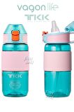 TKK 500 ML Kalın Isırılamaz Pipetli Bpa İçermeyen Taşıma Kulplu Tritan Su Matarası FFTKK1003-500ML
