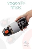 TKK 500 ML Kalın Isırılamaz Pipetli Bpa İçermeyen Taşıma Kulplu Tritan Su Matarası FFTKK1003-500ML