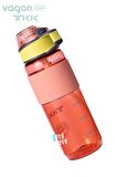TKK 700 ML Kalın Isırılamaz Pipetli Bpa İçermeyen Taşıma Kulplu Tritan Su Matarası FFTKK1003-700ML
