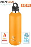Revomax 950 ML Büyük Kapasiteli Özel Kapak Sistemli 18saat Sıcak/36 Saat Soğuk  Çelik Termos -950ML 