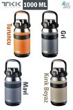 TKK 1000 ML Profesyonel Kamp Matarası/Çelik Termos Çift Kullanım Pipetli/Rahat İçim 12/24 Yalıtım -20311000