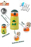 CocoSmile Özel Kutulu Kılıflı 470 ML Pipetli Çelik Termos -Boyun Askılı- 4 Farklı Model  csKılıflı