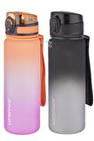 Uzspace 2'li Tritan Matara Seti 500 ml Çift Renk Softtouch FF Collection Tritan Su Matarası
