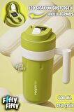 Vagonlife 600 ML LED Sıcaklık Göstergeli Akıllı Çelik Termos Kulplu -Kahve Bardağı-Mug-FFVGN2009