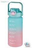 Vagonlife 2'li Ekonomik Motivasyon Matara Seti 1500 ml Büyük Boy 4 Farklı Renk Seçeneği FiftyFifty
