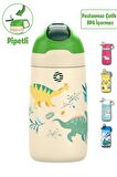 Vagonlife 2'Lİ SET 350 ML Çocuk Pipetli Çelik Matara Paslanmaz Çelik Termos 5 Farklı Renk 2055-350ML