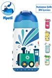 Vagonlife 2'Lİ SET 350 ML Çocuk Pipetli Çelik Matara Paslanmaz Çelik Termos 5 Farklı Renk 2055-350ML