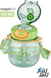 Vagonlife Pipetli 720 ML Boyun Askılı Çocuk Su Matarası 5 Farklı Renk-FFVGN2026-720ML