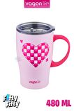 Vagonlife Travel Mug 480 ML Paslanmaz Çelik Termos Yalıtımlı Kulplu Kupa Kahve Bardağı-FFVGN8136480ML