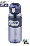 Vagonlife 600 ML Rahat İçim (Pipetsiz)  Kulplu Kaydırmaz Gövde Su Matarası -Süzgeçli-FFVGN2024600ML