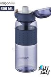 Vagonlife 600 ML Rahat İçim (Pipetsiz)  Kulplu Kaydırmaz Gövde Su Matarası -Süzgeçli-FFVGN2024600ML
