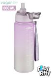Vagonlife 800 ml Figürlü Su Matarası Çift Kullanım Pipetli Ve Rahat İçim Sticker Hediyeli-FFVGN-2352NEW800