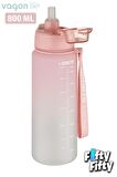 Vagonlife 800 ml Figürlü Su Matarası Çift Kullanım Pipetli Ve Rahat İçim Sticker Hediyeli-FFVGN-2352NEW800