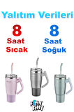 Vagonlife Rotate Handle Tumbler Cup 0.94ML/34oz Pipetli/Rahat İçim Vakumlu Paslanmaz Çelik Termos-FFVGN1007-950ML