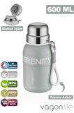 Vagonlife 600 ML Paslanmaz Çelik Termos/Su Matarası Rahat İçim-Taşıma Askılı-FF1005-600ml