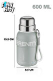 Vagonlife 600 ML Paslanmaz Çelik Termos/Su Matarası Rahat İçim-Taşıma Askılı-FF1005-600ml