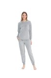 U.S. Polo Assn. Kadın Uzun Kollu Yuvarlak Yaka Pijama Takımı S25092