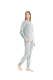 U.S. Polo Assn. Kadın Uzun Kollu Yuvarlak Yaka Pijama Takımı S25092