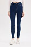 DeFacto Jegging Yüksek Bel Bilek Boy Dar Paça Basic Düz Jean Pantolon B7498AX24AUNM34