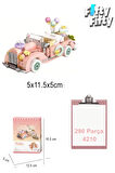 LOZ Mini Block Serisi/  Pembe Araba -LZ4210 (290 Parça) Oyuncak Yapım Seti