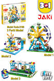 Vagonlife Jaki Maker Pop 3 in 1  Lunapark -3 Farklı Model İçerir- (1107 Parça) Oyuncak Yapım Seti