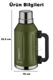 Vagonlife 1.2 Litre Bardaklı Kullanım Kulplu Paslanmaz Çelik Termos-FFVGN1004-1200ML