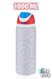 Vagonlife 1000 ML Tek Kapak Çift Kullanım Pipetli/Pipetsiz Taşıma Kulplu Çelik Termos -FFVGN045ML1000Desenli