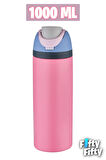 Vagonlife 1000 ML Tek Kapak Çift Kullanım Pipetli/Pipetsiz Taşıma Kulplu Çelik Termos -FFVGN045ML10003RENK