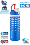 Vagonlife 600 ML Tek Kapak Çift Kullanım Pipetli/Pipetsiz Taşıma Kulplu Çelik Termos -FFVGN044ML600Desenli