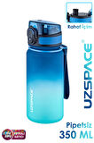 Uzspace 350 ML Pipetsiz Çift Renk Softtouch Tritan Çocuk Su Matarası -FFCOL350MLUZS