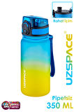 Uzspace 350 ML Pipetsiz Çift Renk Softtouch Tritan Çocuk Su Matarası -FFCOL350MLUZS