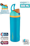 Vagonlife 600 ML Tek Kapak Çift Kullanım Pipetli/Pipetsiz Taşıma Kulplu Çelik Termos -FFVGN0443R600ML
