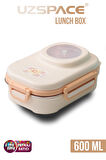 Uzspace 600 ML Çorba Kaseli-Çelik Kaşık Çatallı Paslanmaz Çelik Bento Lunch Box Yeni Nesil Sefer Tası-FFLBOX8021600