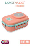 Uzspace 600 ML Çorba Kaseli-Çelik Kaşık Çatallı Paslanmaz Çelik Bento Lunch Box Yeni Nesil Sefer Tası-FFLBOX8021600