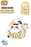 Loz Micro Block Sweet Bag Serisi Kedi Figürlü Çanta 360 Parça Oyuncak Yapım Seti FFLZ-8843