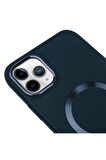 iPhone 11 Pro Magsafe Mat Kahverengi Kablosuz Şarj Kılıfı