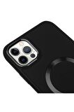iPhone 12 Pro Max Magsafe Mat Lila Kablosuz Şarj Kılıfı