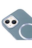 iPhone 13 Magsafe Mat Lila Kablosuz Şarj Kılıfı