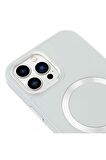 iPhone 13 Pro Magsafe Mat Pembe Kablosuz Şarj Kılıfı
