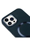 iPhone 13 Pro Max Magsafe Mat Lila Kablosuz Şarj Kılıfı