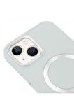 iPhone 14 Magsafe Mat Mor Kablosuz Şarj Kılıfı