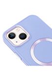 iPhone 14 Plus Magsafe Mat Kırmızı Kablosuz Şarj Kılıfı