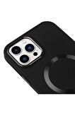 iPhone 14 Pro Max Magsafe Mat Lacivert Kablosuz Şarj Kılıfı
