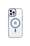 iPhone 14 Pro Max Lüks Magsafe Kablosuz Şarj Mıknatıslı Kırmızı Renkli Kılıf